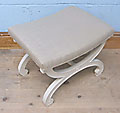 Painted  Upholstered Stool